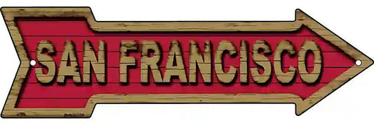 San Francisco Metal Arrow Sign