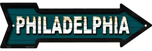 Philadelphia Metal Arrow Sign