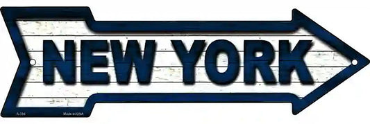New York Metal Arrow Sign