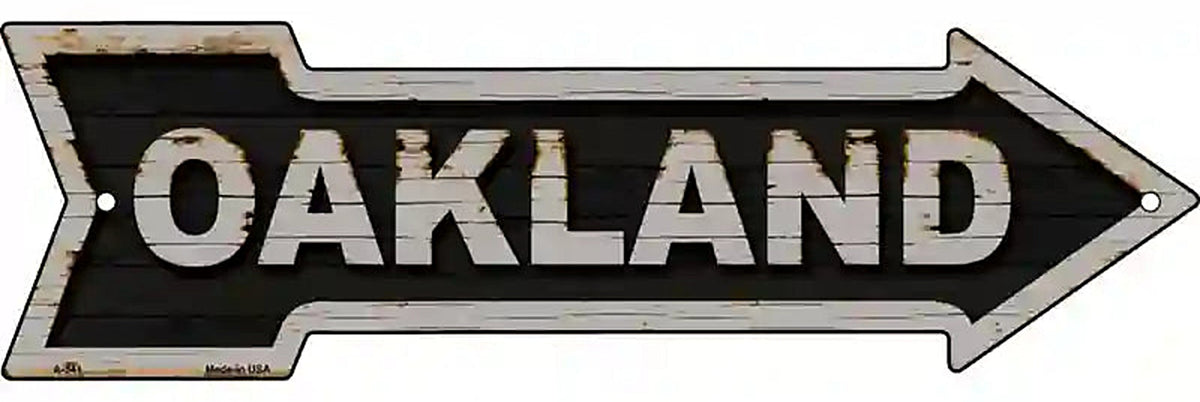 Oakland Metal Arrow Sign