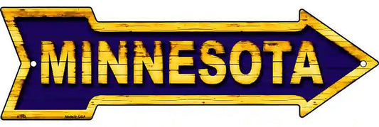 Minnesota Metal Arrow Sign