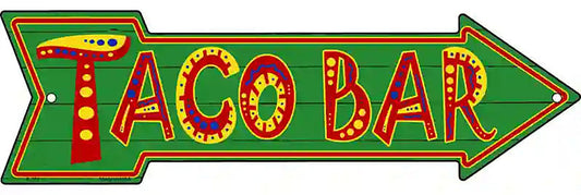 Taco Bar Metal Arrow Sign