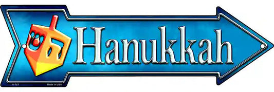 Hanukkah Metal Arrow Sign