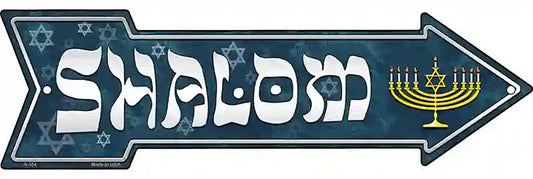 Shalom Metal Arrow Sign