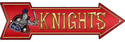 Knights Metal Arrow Sign