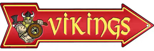 Vikings Metal Arrow Sign