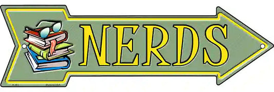 Nerds Metal Arrow Sign