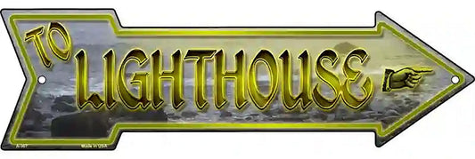 To Lighthouse Metal Arrow Sign