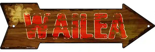Wailea Hawaiian Metal Arrow Sign
