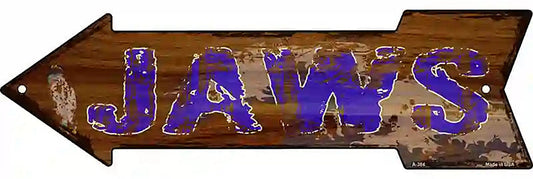 Jaws Metal Arrow Sign