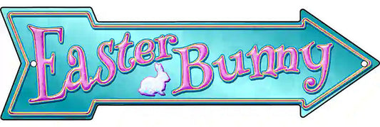 Easter Bunny Metal Arrow Sign