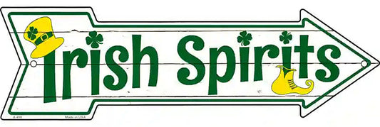 Irish Spirits Metal Arrow Sign