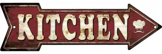 Kitchen Metal Arrow Sign