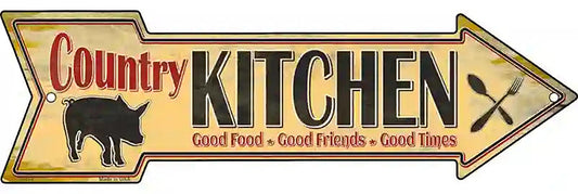 Country Kitchen Metal Arrow Sign