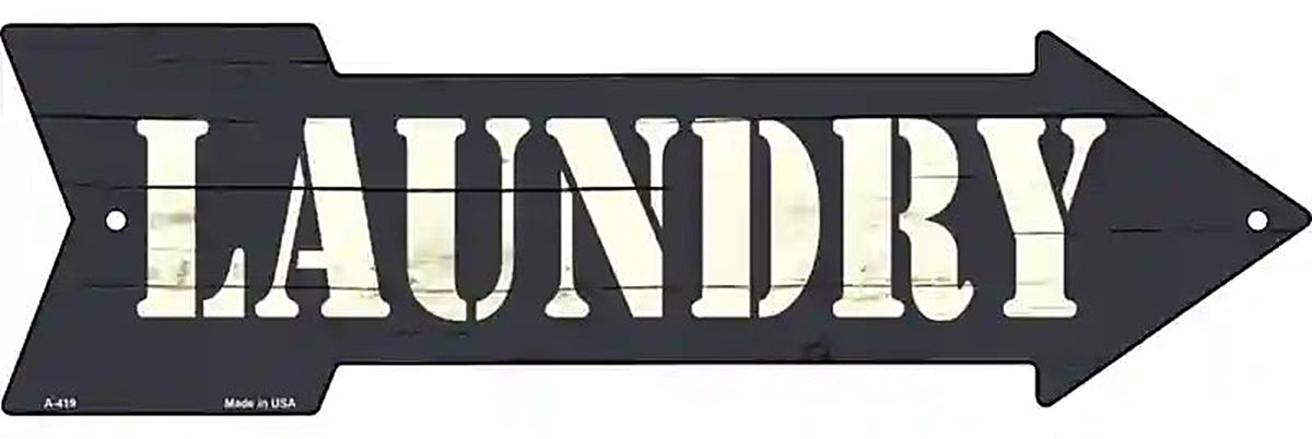 Laundry Metal Arrow Sign