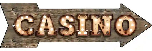 Casino Bulb Letters Metal Arrow Sign