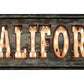 California Route 66 Bulb Letters Metal Arrow Sign