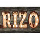 Arizona Route 66 Bulb Letters Metal Arrow Sign