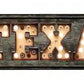 Texas Route 66 Bulb Letters Metal Arrow Sign