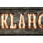 Oklahoma Route 66 Bulb Letters Metal Arrow Sign