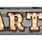 Party Bulb Letters Metal Arrow Sign
