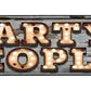 Party People Bulb Letters Metal Arrow Sign