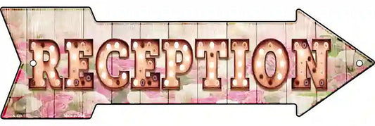 Reception Bulb Letters Metal Arrow Sign