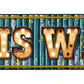 This Way Bulb Letters Metal Arrow Sign
