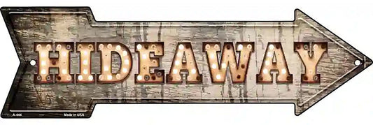 Hideaway Bulb Letters Metal Arrow Sign