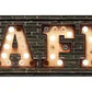 Cafe Bulb Letters Metal Arrow Sign