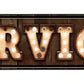 Service Bulb Letters Metal Arrow Sign