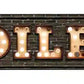 Toilet Bulb Letters Metal Arrow Sign