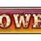 Showers Bulb Letters Metal Arrow Sign