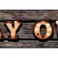 Way Out Bulb Letters Metal Arrow Sign