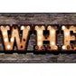 Nowhere Bulb Letters Metal Arrow Sign