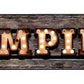 Camping Bulb Letters Metal Arrow Sign