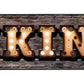 Hiking Bulb Letters Metal Arrow Sign