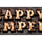 Happy Campers Bulb Letters Metal Arrow Sign