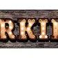 Parking Bulb Letters Metal Arrow Sign
