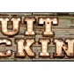 Fruit Picking Bulb Letters Metal Arrow Sign