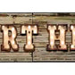 Start Here Bulb Letters Metal Arrow Sign