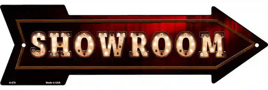 Showroom Bulb Letters Metal Arrow Sign