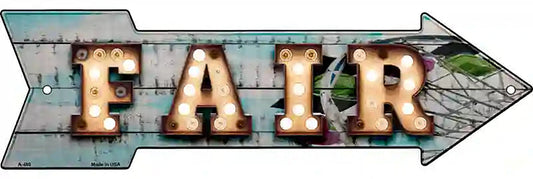 Fair Bulb Letters Metal Arrow Sign
