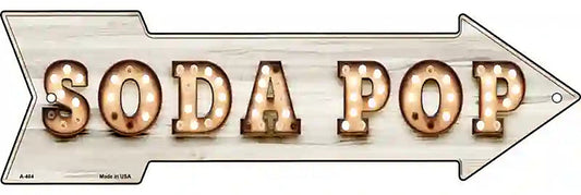 Soda Pop Bulb Letters Metal Arrow Sign