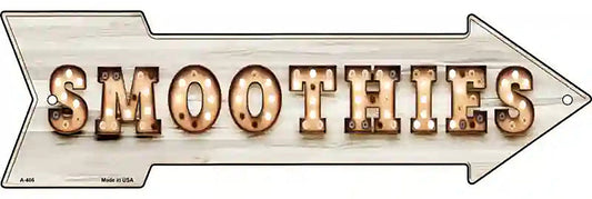 Smoothies Bulb Letters Metal Arrow Sign