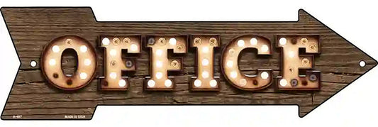 Office Bulb Letters Metal Arrow Sign