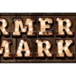 Farmers Market Bulb Letters Metal Arrow Sign