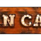 Man Cave Bulb Letters Metal Arrow Sign