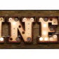 Diner Bulb Letters Metal Arrow Sign