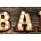 Bar With Cocktail Bulb Letters Metal Arrow Sign
